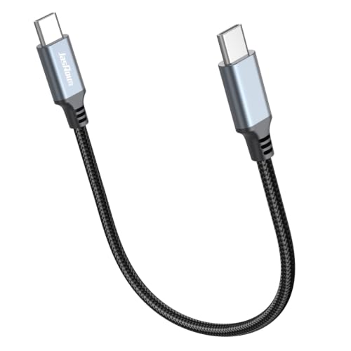 Short USB C Cable 1ft Fast Charging 100W,USBC to Type-C Charger Cord 1 foot | 480Mbps Data Transfer E-marker Chip Braided for Travel Power Bank, iphone17/16/15, Galaxy S26/S25/S24, Pixel, iPod, Laptop - size: 1 Feet