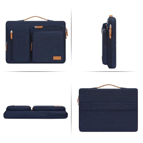 MOSISO 9-11 inch Tablet Sleeve Case for iPad A16 2025, iPad Air 11 inch M3 M2, iPad Pro 11 M4, iPad 10/9/8/7th, Galaxy Tab A9+/S9/S8/Plus 11, Side Open Carrying Bag with 4 Zipper Pockets, Navy Blue - color: Navy Blue, size: 11 inch