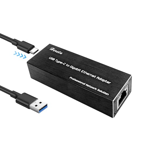 USB C to Ethernet Adapter,1Gbps Type-C 3.0 to RJ45 Ethernet LAN Network Adapter compatiable with MacOS,Windows XP, Vista,7,8,8.1,10,11,Linux,UEFI UNDI,Alluminum Case,USB Bus Powered,Plug & Play