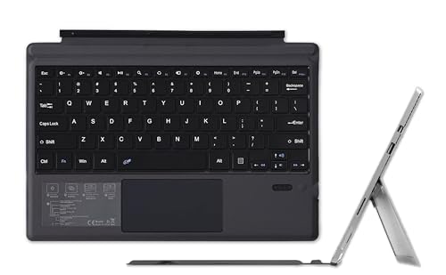Keyboard Replacement Type Cover Trackpad Mouse for Microsoft Surface Pro 7+ 7 Pro 6 Pro 5 Pro 4 Pro 3 Ergonomic Portable Slim Wireless Bluetooth Rechargeable