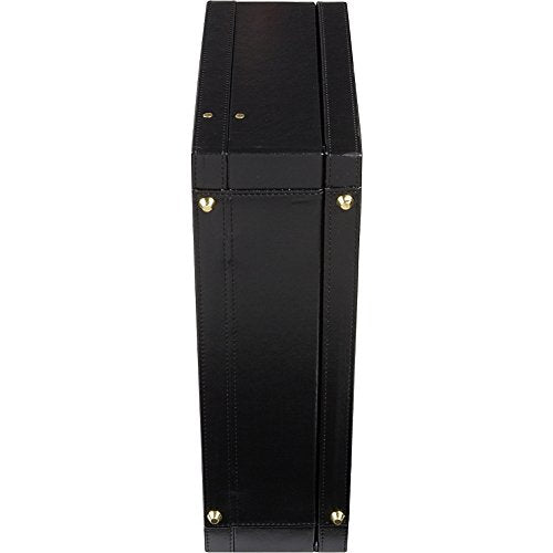 Amerilether Large Expandable Faux Leather Attachè Case (#2894-89) - color: Black