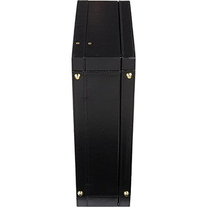 Amerilether Large Expandable Faux Leather Attachè Case (#2894-89) - color: Black