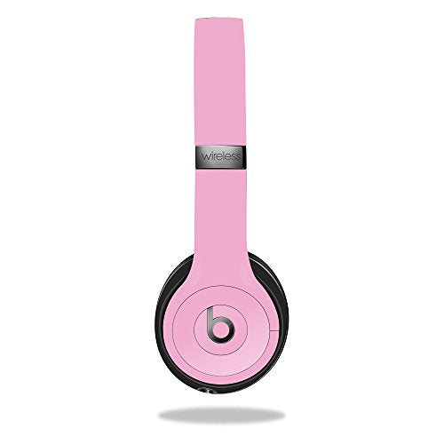 MightySkins Skin Compatible with Beats by Dr. Dre Solo 3 Wireless - Solid Pink | Protective, Durable, and Unique Vinyl Decal wrap Cover | Easy to Apply, Remove, and Change Styles | Made in The USA - color: Pink