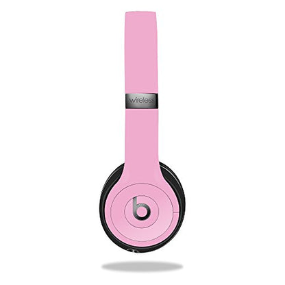MightySkins Skin Compatible with Beats by Dr. Dre Solo 3 Wireless - Solid Pink | Protective, Durable, and Unique Vinyl Decal wrap Cover | Easy to Apply, Remove, and Change Styles | Made in The USA - color: Pink