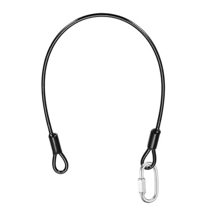 PATIKIL Security Cable Lock (3/16" Dia 1.6ft, Black) Vinyl Coated 304 Stainless Steel Double Loop Flexible Wire Rope Safety Cable with Quick Links Locking Connectors - color: Black, size: 3/16" x 1.6ft