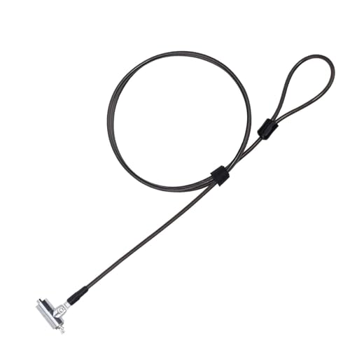 Laptop Cable Lock Hardware Security Cable Lock Anti Theft 6.7FT Cable Lock Compatible with Laptop Anti-Theft Security Locking Cable Compatible for Wedge Type Slot(6 * 2.5mm) - size: we 1pack