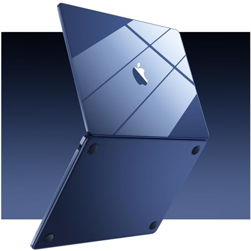 Soonjet for MacBook Air 15 inch Case M5 M4 M3 M2 2026-2023 Laptop Cover | Crystal Clear Midnight Blue, Color Match, Protective Hard Shell, Ultra Thin & Light, Anti Crack, Non Slip, Snap on Plastic - color: Crystal Midnight