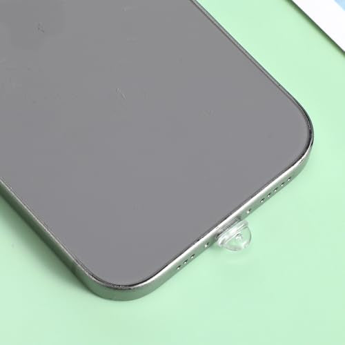 Cell Phone Type C Dust Plug, 80 Pieces Clear USB C Dust Plug Anti-Dust Charging Port Plugs Covers Type-C Port Cover with Hanging Hole Compatible with All Type-C Devices Laptops Smart Phones Earphones