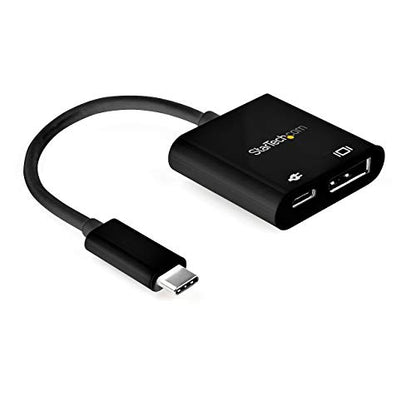 StarTech.com USB C to DisplayPort Adapter with Power Delivery - 8K 60Hz /4K 120Hz USB Type C to DP 1.4 Video Converter w/ 60W PD Pass-Through Charging - HBR3 - Thunderbolt 3 Compatible (CDP2DP14UCPB) | 4K 120Hz, HDR, HBR3, DSC, 32.4Gbps, DP Alt Mode, DP m