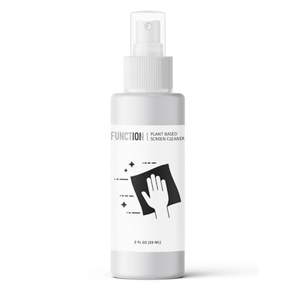 Function101 Electronics Screen Cleaner (2oz) w/Premium Microfiber Cloth - Plant-Based Spray with Reverse Osmosis Purity - Streak-Free Screen Cleaning Kit for Laptop, Phone, Tablet, TV, Monitor & More