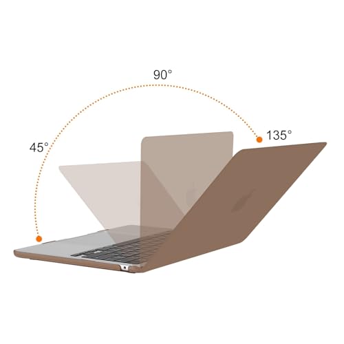 MOSISO Compatible with MacBook Air 13 inch Case M5 2026 M4 M3 M2 2025-2022 | A3449 A3240 A3113 A2681, Hard Shell&Keyboard Cover&Screen Film&Pouch for MacBook Air 13.6 inch Case, Caramel Brown - color: Caramel Brown
