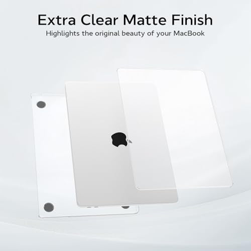 B BELK Compatible with MacBook Air 13 inch Case 2022-2018 M1 A2337 A2179 A1932, [100% Match Official Color] [Ultra Thin Armor] Plastic Hard Shell+Keyboard Cover for MacBook Air 13.3 inch Case, Clear - color: Matte Clear