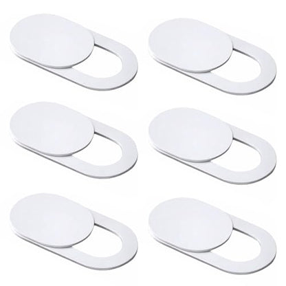 Webcam Cover Slide（6PCS - 0.027in Ultra Thin Camera Privacy Cover for Laptop, Desktop, PC, MacBook Pro, iMac, Mac mini, Smartphone - Strong Adhesive, White-Protect Your Privacy & Security
