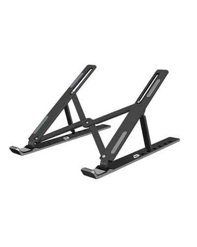 Adjustable Plastic Laptop Stand – Foldable Portable Laptop Raiser Small Size Black BLC1043-01 - color: Black, size: Small