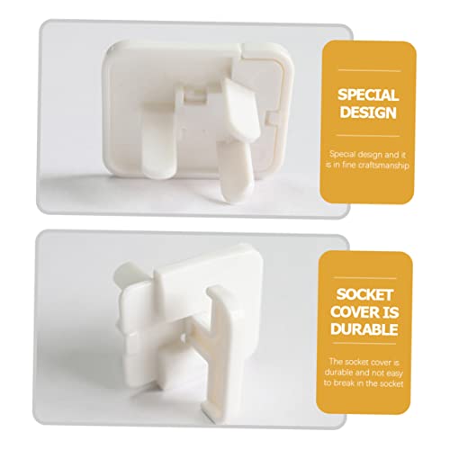 Housoutil 50Pcs USB Cover Caps Outlet Covers for Boy Girl Safety Anti-dust Plug Protector with Hidden Pull Tab for Easy Use Electrical Protection White