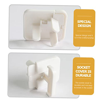 Housoutil 50Pcs USB Cover Caps Outlet Covers for Boy Girl Safety Anti-dust Plug Protector with Hidden Pull Tab for Easy Use Electrical Protection White