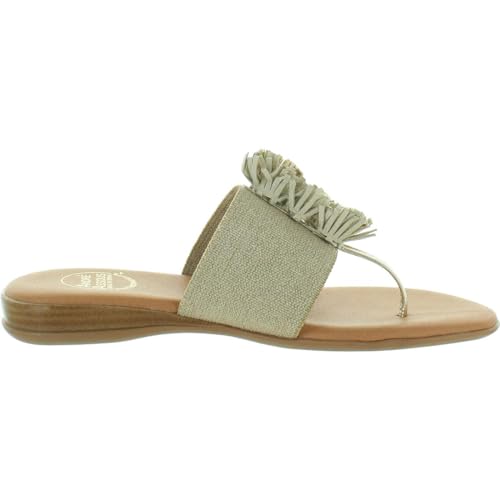 André Assous womens NovaleeFlip-Flop - color: Beige/Platino, size: 7
