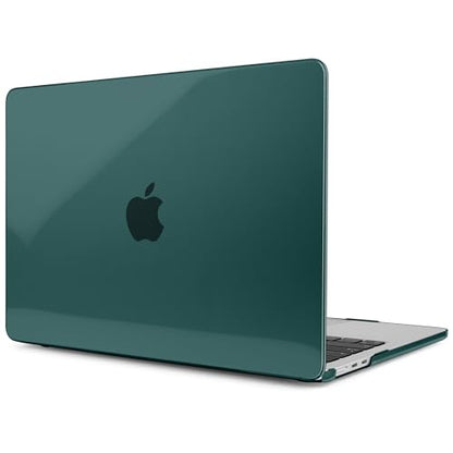 MEEgoodo for MacBook Air M5/M4/M3/M2 13 inch Case 2026-2022, Fit Model A3449/A3240/A3113/A2681, Glossy Case for MacBook Air 13.6 inch with TPU Keyboard & Webcam Cover & OTG Adapter, Deep Teal - color: Deep Teal