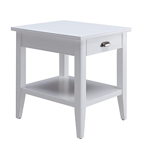 Leick Home Laurent End Table, 24", White - color: White