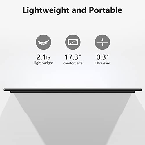 ForHelp 17.3" Portable Monitor 1080P FHD 144Hz Narrow Edge Laptop Monitor USB C HDMI Gaming Computer IPS HDR Screen, Travel Monitor for PC Mac Phone Xbox PS5 Switch Laptop w/Smart Cover & Speakers - style: 17.3"1080p