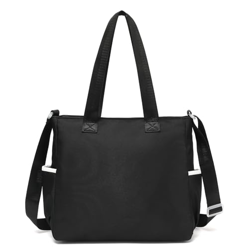 Phaoullzon Kawaii Messenger Bag Cute Purse Girls/Teens Crossbody Tote for Work - color: Black, style: Large(can Fit 14" Laptop)