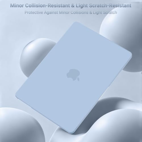 MOSISO Compatible with MacBook Air 15 inch Case M5 2026 M4 M3 M2 2025-2023 | A3448 A3241 A3114 A2941, Scratch-Resistant Protective Hard Shell Case&Keyboard Cover&ScreenFilm&Pouch, Air Blue - color: Air Blue