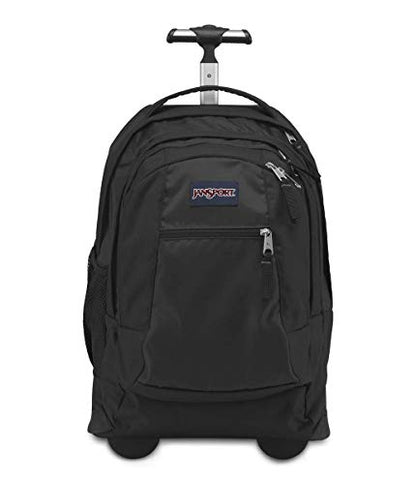 JanSport Driver 8 Rolling Backpack - Wheeled Travel Bag with 15-Inch Laptop Sleeve, One Size, Black - color: Black