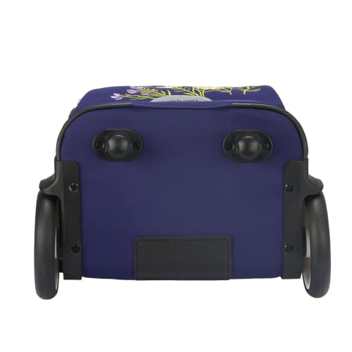 Rolling Laptop Bag with Quiet Wheels for 15.6 Inch Laptop, 6inch Large Wheel Roller Bag,Backpack with Wheels, Wheeled Computer Bag, T5- Wildflower Bouquet - color: T5- Wildflower Bouquet