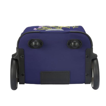 Rolling Laptop Bag with Quiet Wheels for 15.6 Inch Laptop, 6inch Large Wheel Roller Bag,Backpack with Wheels, Wheeled Computer Bag, T5- Wildflower Bouquet - color: T5- Wildflower Bouquet