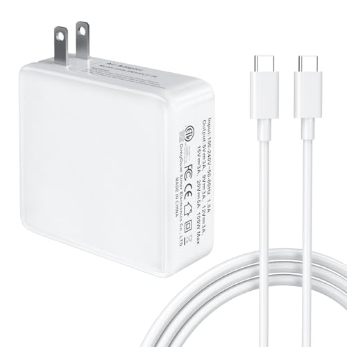 USB C Laptop Charger 100W GaN Fast Charging Universal Replacement for MacBook Charger, HP, Dell XPS, Lenovo, Acer, ASUS, MSI Computer Tablet Phone Type C AC Adapter Power Cord 6.5ft 5A 45W 36W PD 3.0