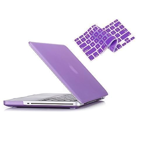 RUBAN Case Compatible with MacBook Pro 15 inch 2011 2010 2009 Release A1286, Plastic Hard Case Shell and Keyboard Cover for Older Version MacBook Pro 15 Inch with CD-ROM - Purple - color: Purple