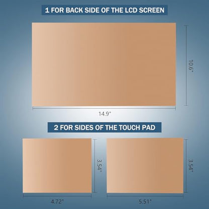 Laptop Skin Sticker Decal 15-15.6 Inches, Universal Reusable Vinyl Sticker for 12.1 13 13.3 14 15.4 Inches Netbook/Notebook PC, Waterproof & Scratch-Resistant (Brown - Gradient) - color: Brown - Gradient