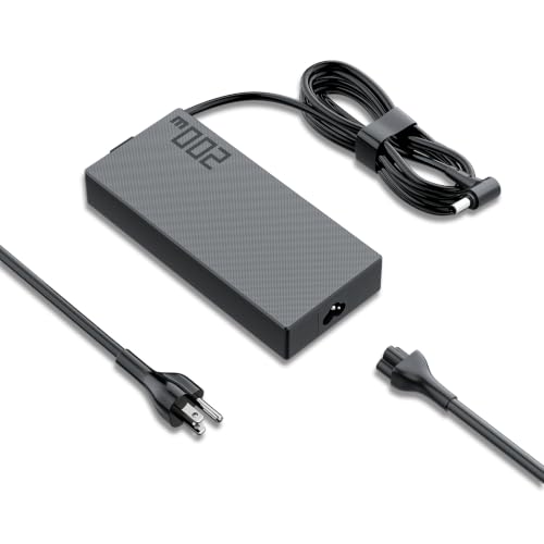 200W Laptop Charger for Asus ROG Zephyrus Strix TUF Gaming AC Adapter | Compatible with Asus TUF F17 A17, Dash FX516 FX517, Strix G17 G513 G713, ADP-200JB D, 20V 10A 6.0*3.7mm Power Supply Cord