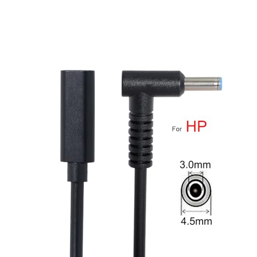 JSER Type C USB-C Female Input to DC 4.5x3.0mm Power PD DC 20V 65W Charge Cable fit Compatible for Laptop 18-20V (4.5x3.0mm) - style: DC 4.5*3.0mm