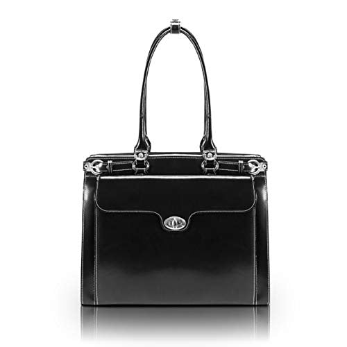 McKLEIN 15" Leather Laptop Briefcase- WINNETKA - color: Blk