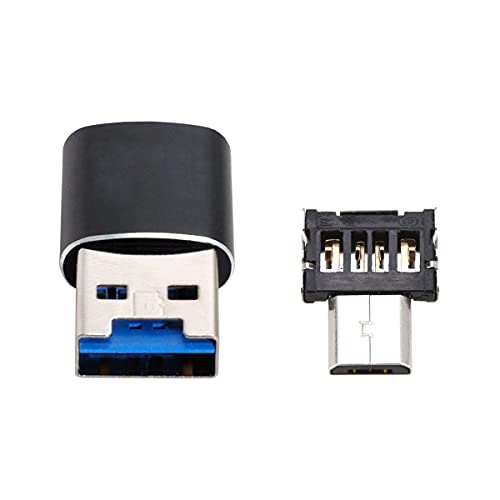 cablecc USB 3.0 to Micro SD SDXC TF Card Reader with Micro USB 5pin OTG Adapter for Tablet/Cell Phone… - color: Black USB3.0-TF +OTG