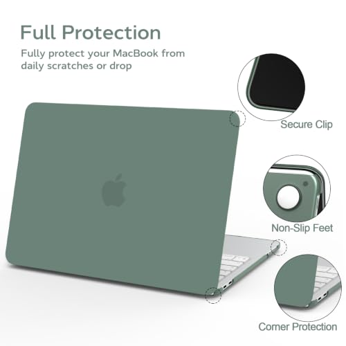 B BELK for MacBook Neo 13 inch Case 2026 Release A3404, Midnight Green | Scratch-Resistant Matte Hard Shell with Keyboard Cover & Screen Protector, Slim Protective Case for Neo MacBook Case 13 inch - color: Midnight Green
