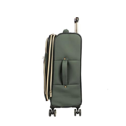 Kenneth Cole REACTION Chelsea Chevron Quilted Luggage, Olive, 20-Inch Carry On - color: Olive, size: 20-Inch Carry On