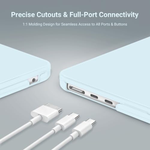 MOSISO Compatible with MacBook Air 15 inch Case M5 M4 M3 M2 2026 2025-2023 | Model A3448 A3241 A3114 A2941, Scratch-Resistant Ultra-Thin Protective Hard Shell Case Cover, Cloud Blue - color: Cloud Blue