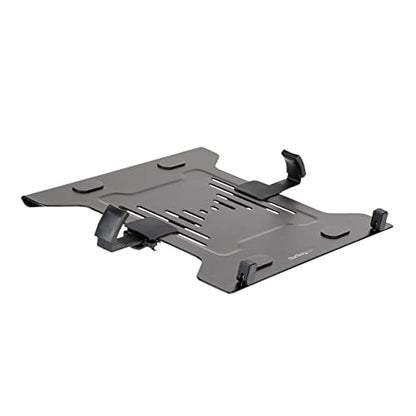 StarTech VESA Laptop Tray up to 9.9lb, Ventilated (Laptop-ARM-Tray) | Adjustable Monitor Arm Laptop Tray Secures Notebooks (4.5kg/9.9lb), 75x75 & 100x100 VESA Holes, For Desk Mounts/Stands