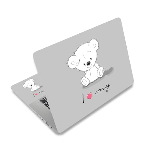 Laptop Skin Sticker Decal,12" 13" 13.3" 14" 15" 15.4" 15.6 inch Laptop Skin Sticker Cover Art Decal Protector Notebook PC (Cute Bear) - color: Cute Bear