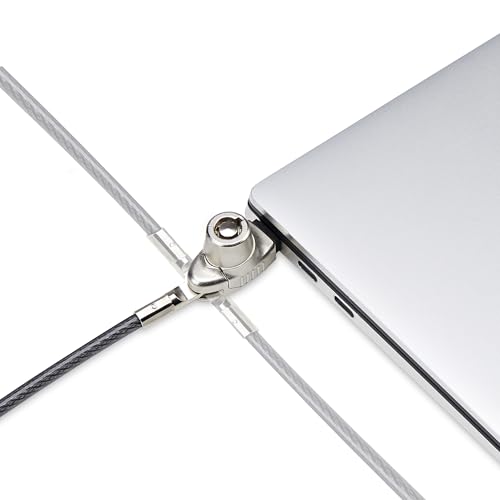 StarTech Slim Lock, 5ft (1.5m) Locking Cable, TAA | Noble Wedge Slot Compatible, Desk Anti-Theft Security For Laptop/Notebook, SNBLK-LAPTOP-LOCK - size: Nobel Wedge, style: Resettable Combination