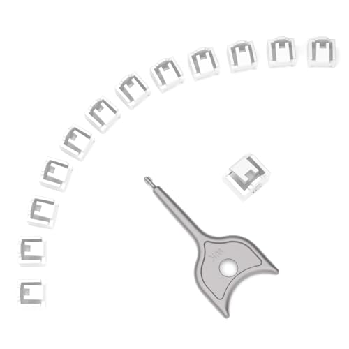 12-Pack RJ45 Port Lock with 1 Key,Security Network Port Lock & Dust Cover, Female RJ45 Connector Blocker Cap Protector for Computers,Servers,Routers & More (White) - color: White, size: 12+1