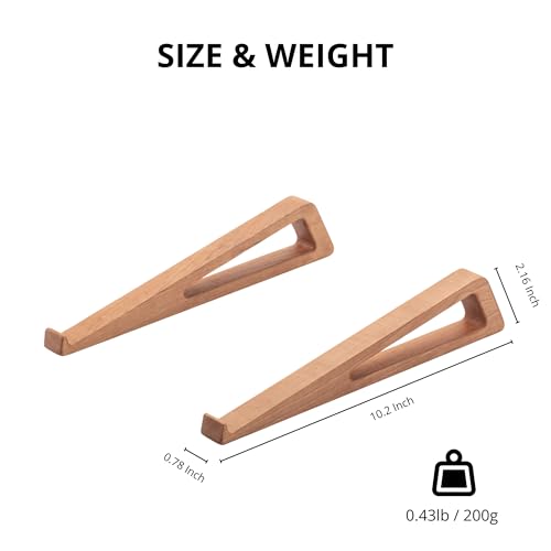 muso wood Laptop Stand for Desk, Cherry Laptop Riser, Ergonomic Wooden Laptop Ventilated Stand with 10 to 17.3 Inches Notebook PC Computer - Cherry