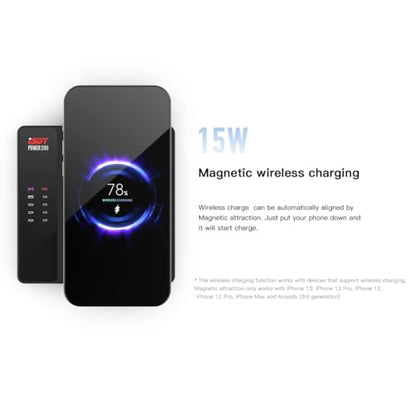 ISDT Power 200H 200W USB C Charging Station 5-in-1 Desktop Charger with 3 USB-C, USB-A & 15W Magnetic Wireless Charger, PD Fast Charging Hub with LCD Display for MacBook, Laptop, iPad, iPhone, Samsung