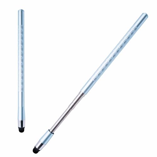 Extra Long Telescopic Stylus Pen for Touch Screens – Retractable Extendable Stylus with Precision Flocking Tip, Universal Compatibility with iPad/iPhone/Android, Lightweight & Durable (Blue) - color: Blue