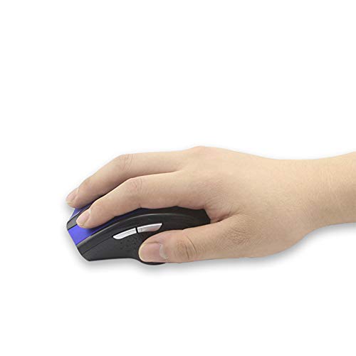 Bluetooth Wireless Mouse,Rechargeable Silent Mouse with Blue Light,1000 DPI 4 Buttons Mice for Notebook PC Laptop Computer Windows/Android Tablet/Microsoft/MacBook Pro (Blue)
