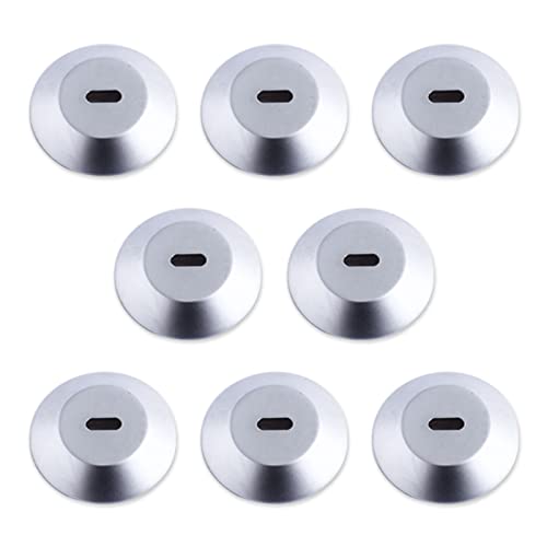 Adhesive Security Plate with Slot for Cables to Lock Down Laptops, Tablets, Monitors and Other Devices (8Pcs Silver) - color: Round silver 8Pcs
