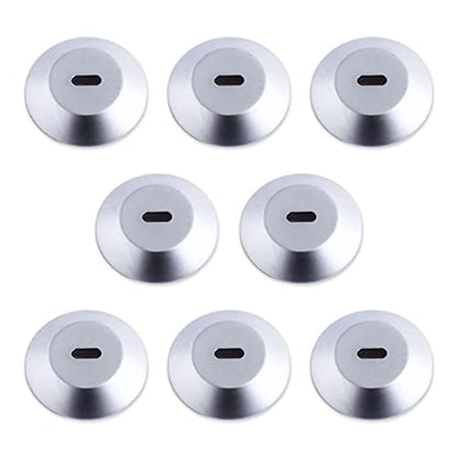 Adhesive Security Plate with Slot for Cables to Lock Down Laptops, Tablets, Monitors and Other Devices (8Pcs Silver) - color: Round silver 8Pcs