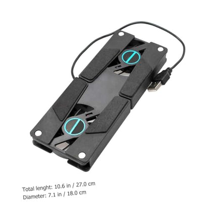 OSALADI 2Pcs USB Laptop Cooling Pad Ventilated Stand with Quiet Dual Fans Compatible with All Laptops and Game Consoles Portable Design for Easy Storage Low Noise Operation